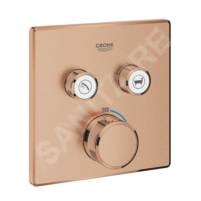Grohe Grohtherm SmartControl - Mitigeur thermostatique encastré avec 2 soupapes, Warm Sunset brossé 29124DL0 Grohe Grohtherm SmartControl - Mitigeur thermostatique encastré avec 2 soupapes, Warm Sunset brossé 29124DL0