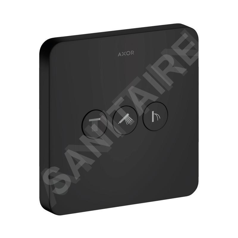 Axor ShowerSelect - Robinet d'arrêt et inverseur pour 3 appareils, noir mat 36773670