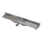 Alcadrain Douchegoten - Caniveau de douche Wall Low 850 mm, avec rebord pour grille pleine et collier de fixation au mur, acier Alcadrain Douchegoten - Caniveau de douche Wall Low 850 mm, avec rebord pour grille pleine et collier de fixation au mur, acier