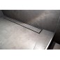 Alcadrain Douchegoten - Caniveau de douche Wall Low 850 mm, avec rebord pour grille pleine et collier de fixation au mur, acier Alcadrain Douchegoten - Caniveau de douche Wall Low 850 mm, avec rebord pour grille pleine et collier de fixation au mur, acier