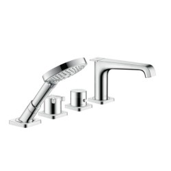 Axor Citterio E - Mitigeur thermostatique à installer sur bord de baignoire, installation 4 trous,chrome 36411000