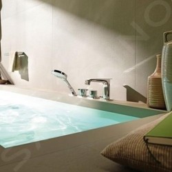 Axor Citterio E - Mitigeur thermostatique à installer sur bord de baignoire, installation 4 trous,chrome 36411000