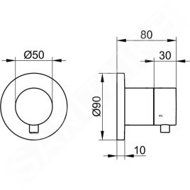 Keuco IXMO - Soupape encastrée pour 3 appareils, noir mat 59548371001