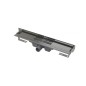 Alcadrain Douchegoten - Caniveau de douche Flexible Low 950 mm, avec collier ajustable au mur, acier inoxydable APZ4-950 Alcadrain Douchegoten - Caniveau de douche Flexible Low 950 mm, avec collier ajustable au mur, acier inoxydable APZ4-950