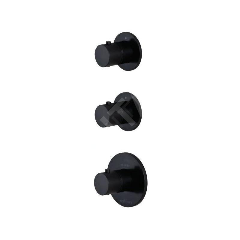Paffoni Modular Box - Mitigeur thermostatique encastré, pour 2 sorties, noir mat MDE018NO Paffoni Modular Box - Mitigeur thermostatique encastré, pour 2 sorties, noir mat MDE018NO