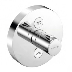 Kludi Push - Mitigeur de douche thermostatique encastré, 2 sorties, chrome 389120538