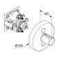 Kludi Push - Mitigeur de douche thermostatique encastré, 2 sorties, chrome 389120538