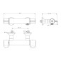 Ideal Standard Ceraplus II - Mitigeur thermostatique mural de douche, chrome A6870AA