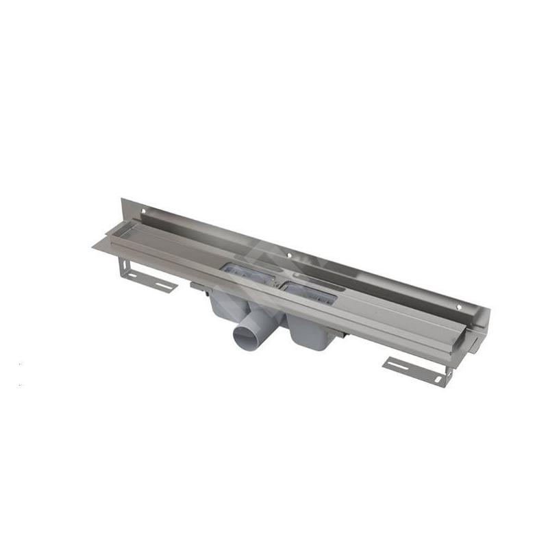 Alcadrain Douchegoten - Caniveau de douche Flexible 1150 mm, avec collier ajustable au mur, acier inoxydable APZ4-1150 Alcadrain Douchegoten - Caniveau de douche Flexible 1150 mm, avec collier ajustable au mur, acier inoxydable APZ4-1150