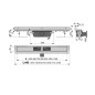 Alcadrain Douchegoten - Caniveau de douche Flexible 1150 mm, avec collier ajustable au mur, acier inoxydable APZ4-1150 Alcadrain Douchegoten - Caniveau de douche Flexible 1150 mm, avec collier ajustable au mur, acier inoxydable APZ4-1150