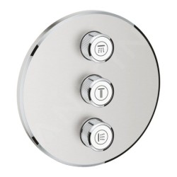 Grohe Grohtherm SmartControl - Panneau trois sorties encastré, supersteel 29122DC0