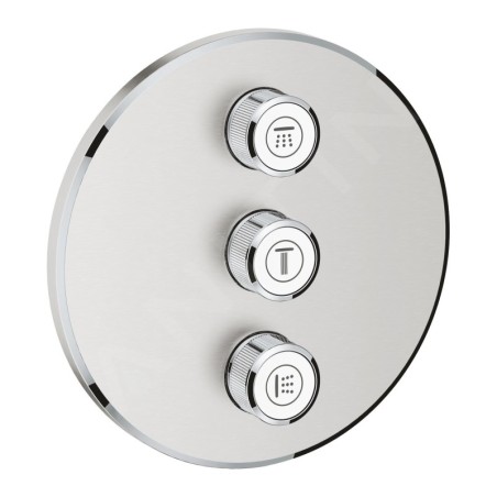 Grohe Grohtherm SmartControl - Panneau trois sorties encastré, supersteel 29122DC0
