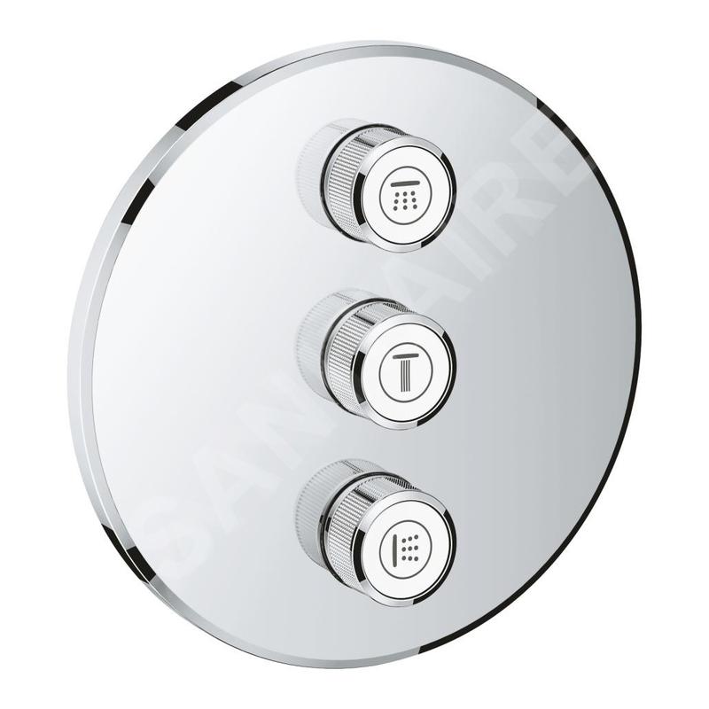 Grohe Grohtherm SmartControl - Télécommande à trois voies encastré, chrome 29122000