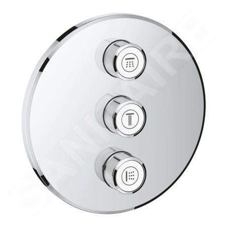 Grohe Grohtherm SmartControl - Télécommande à trois voies encastré, chrome 29122000