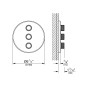 Grohe Grohtherm SmartControl - Télécommande à trois voies encastré, chrome 29122000