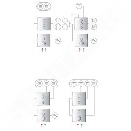 Grohe Grohtherm SmartControl - Télécommande à trois voies encastré, chrome 29122000