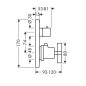 Axor Citterio - Mitigeur thermostatique encastré pour baignoire, chrome 39725000