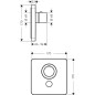 Axor ShowerSelect - Set de finition pour mitigeur thermostatique encastré haut débit avec 1 sortie, chrome 36706000