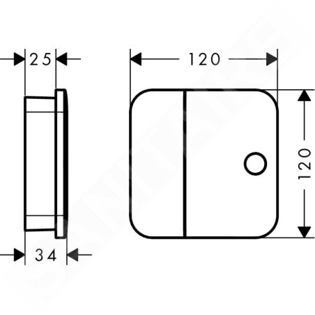 Axor One - Module thermostatique encastré pour 1 sortie, chrome 45711000