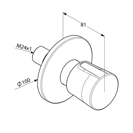 Kludi Balance - Inverseur encastrable 2 voies, chrome 528470575