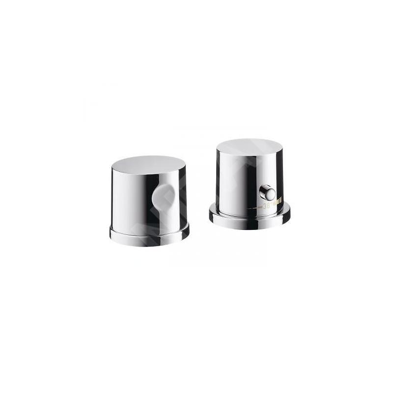 Axor Uno - Set de finition du mitigeur thermostatique pour montage sur bord de baignoire, installation 2 trous, chrome 38480000