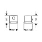 Axor Uno - Set de finition du mitigeur thermostatique pour montage sur bord de baignoire, installation 2 trous, chrome 38480000