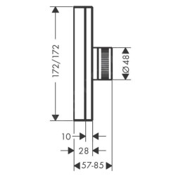 Axor Edge - Thermostatique encastré haut débit, chrome/coupe diamant 46741000