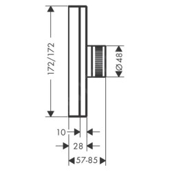 Axor Edge - Thermostatique encastré haut débit, chrome 46740000