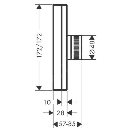 Axor Edge - Thermostatique encastré haut débit, chrome 46740000