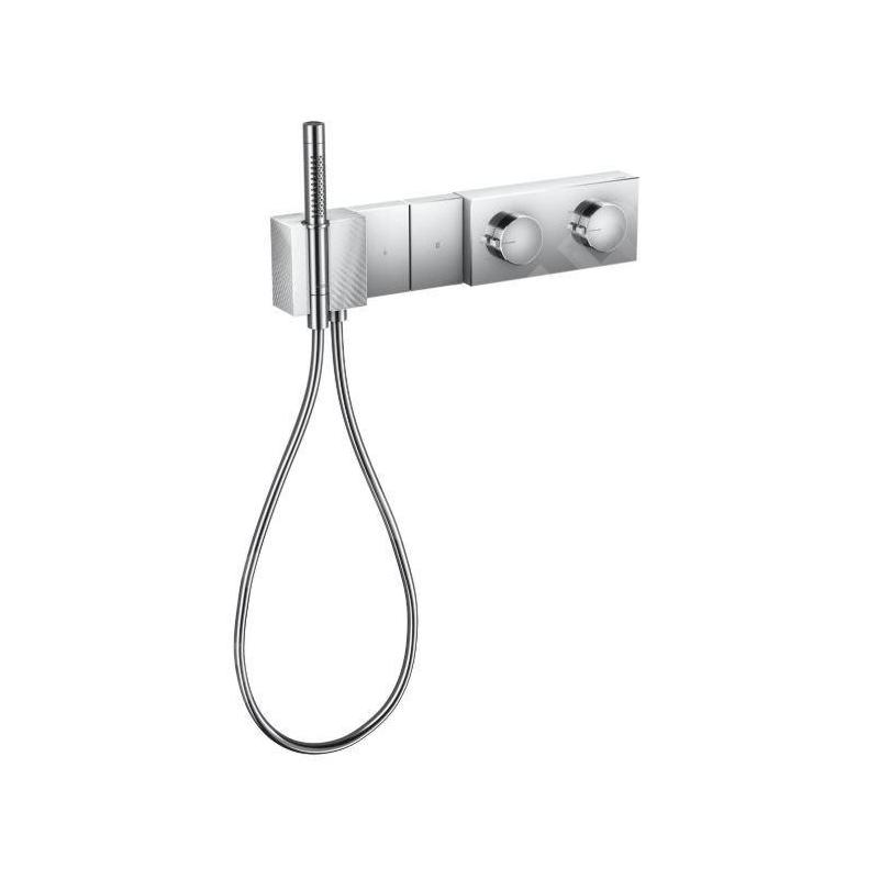 Axor Edge - Mitigeur thermostatique de douche encastré Select 470/100 pour 2 sorties, chrome/coupe diamant 46701000 Axor Edge - Mitigeur thermostatique de douche encastré Select 470/100 pour 2 sorties, chrome/coupe diamant 46701000
