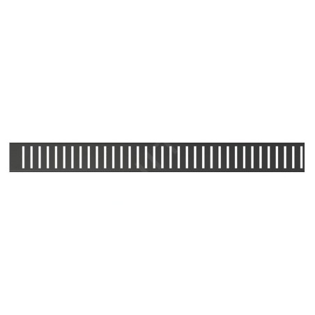 Alcadrain Grilles - Grille pour bac à douche linéaire 1050 mm, noir mat PURE-1050BLACK