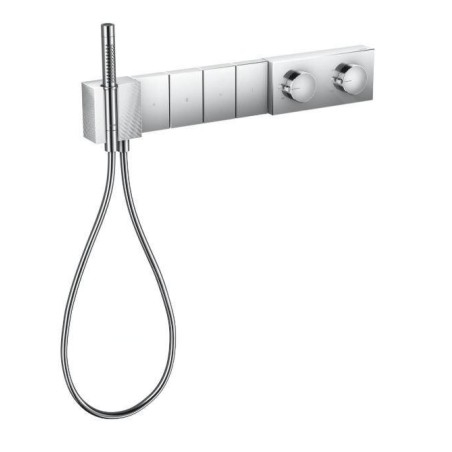 Axor Edge - Mitigeur thermostatique de douche encastré Select 610/100 pour 4 sorties, chrome/coupe diamant 46721000