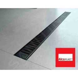 Alcadrain Grilles - Grille pour bac à douche linéaire 1050 mm, noir mat PURE-1050BLACK