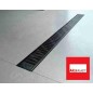 Alcadrain Grilles - Grille pour bac à douche linéaire 1050 mm, noir mat PURE-1050BLACK