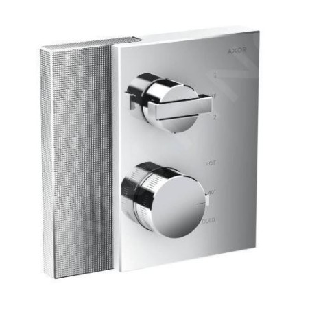 Axor Edge - Robinet thermostatique encastré pour 2 sorties, chrome/coupe diamant 46761000