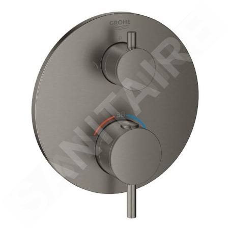 Grohe Atrio - Mitigeur thermostatique encastré pour 2 appareils, Hard Graphite brossé 24135AL3