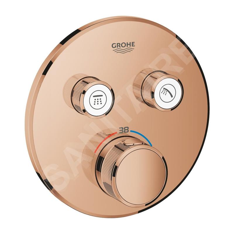 Grohe Grohtherm SmartControl - Mitigeur de douche thermostatique encastré avec 2 soupapes, Warm Sunset 29119DA0