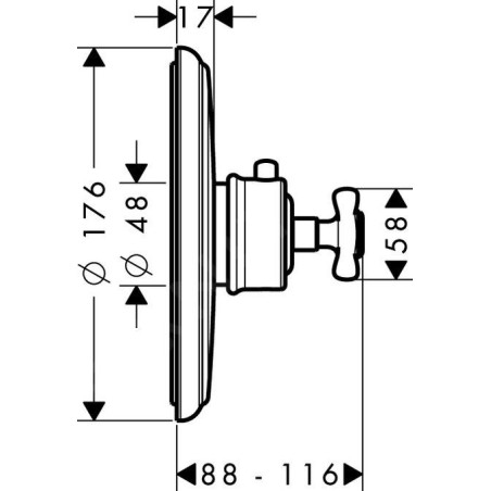 Axor Montreux - Mitigeur thermostatique encastré, chrome 16810000