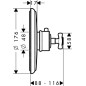Axor Montreux - Mitigeur thermostatique encastré haut débit, chrome 16815000 Axor Montreux - Mitigeur thermostatique encastré haut débit, chrome 16815000