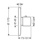 Axor Uno - Mitigeur thermostatique encastré, chrome 38375000 Axor Uno - Mitigeur thermostatique encastré, chrome 38375000