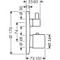 Axor Uno - Mitigeur thermostatique encastré avec vanne d’arrêt, chrome 38700000 Axor Uno - Mitigeur thermostatique encastré avec vanne d’arrêt, chrome 38700000
