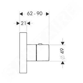 Axor ShowerCollection - Thermostat encastré, 120 x 120 mm, chrome 10755000