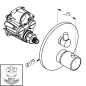 Kludi Zenta - Mitigeur thermostatique de baignoire encastré, chrome 388300545
