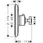 Axor Montreux - Mitigeur thermostatique encastré, nickel brossé 16815820