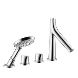Axor Starck Organic - Mitigeur thermostatique 4 trous sur plage de carrelage, chrome 12426000