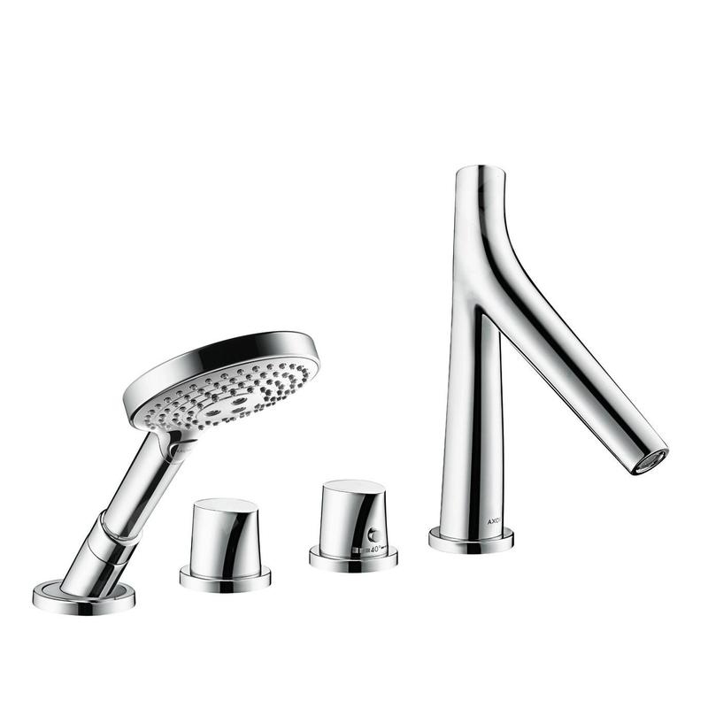 Axor Starck Organic - Mitigeur thermostatique 4 trous sur plage de carrelage, chrome 12426000