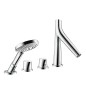 Axor Starck Organic - Mitigeur thermostatique 4 trous sur plage de carrelage, chrome 12426000