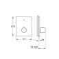 Grohe Grohtherm F - Mitigeur thermostatique central encastré, chrome 27619000