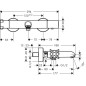 Axor Citterio E - Mitigeur thermostatique de baignoire, chrome 36140000