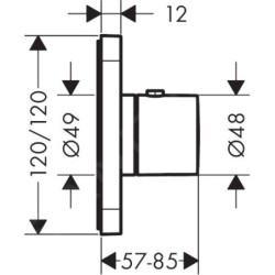 Axor ShowerSelect - Mitigeur thermostatique encastré, chrome 36702000